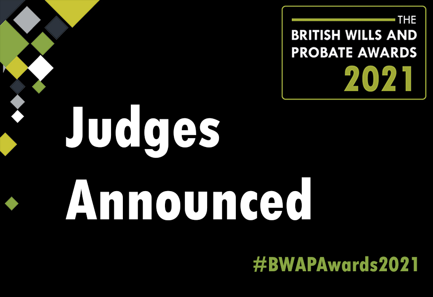  Judges confirmed for the upcoming British Wills and Probate Awards