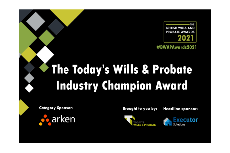  Arken.legal sponsors Today’s Wills and Probate Industry Champion Award