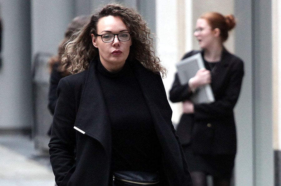 Emma McDaniel outside the court