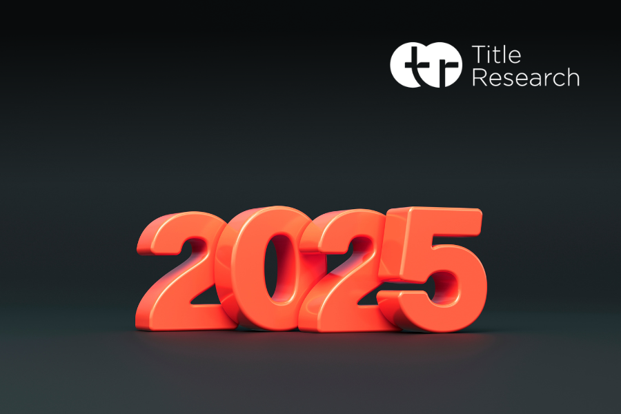 2025 in red with the Title Research logo above it