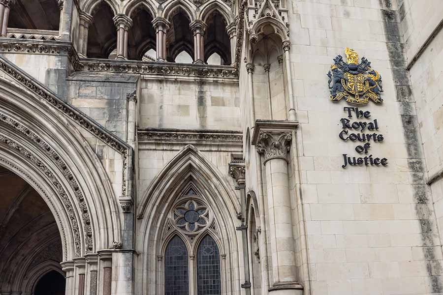 The exterior of the Royal Courts of Justice