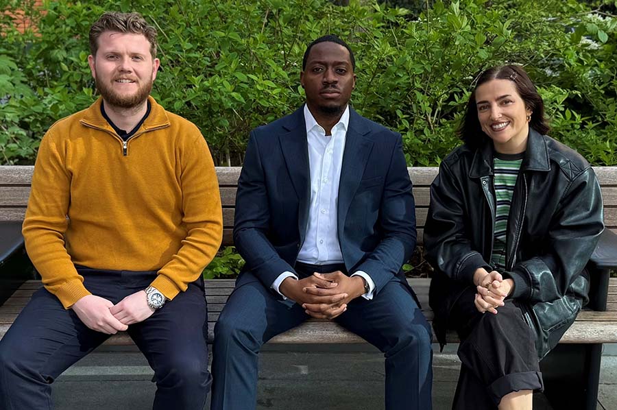 L-R, Ryan Eastoe, Hakeem Osinowo, Amanda Wesson
